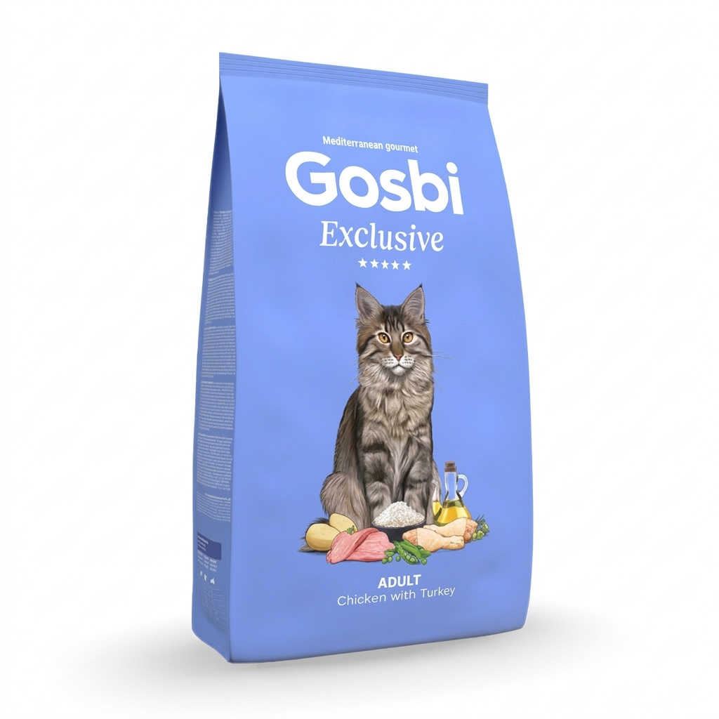 Gosbi Exclusive Cat Chicken & Turkey Adult (1,5 kg) - Imagen 1