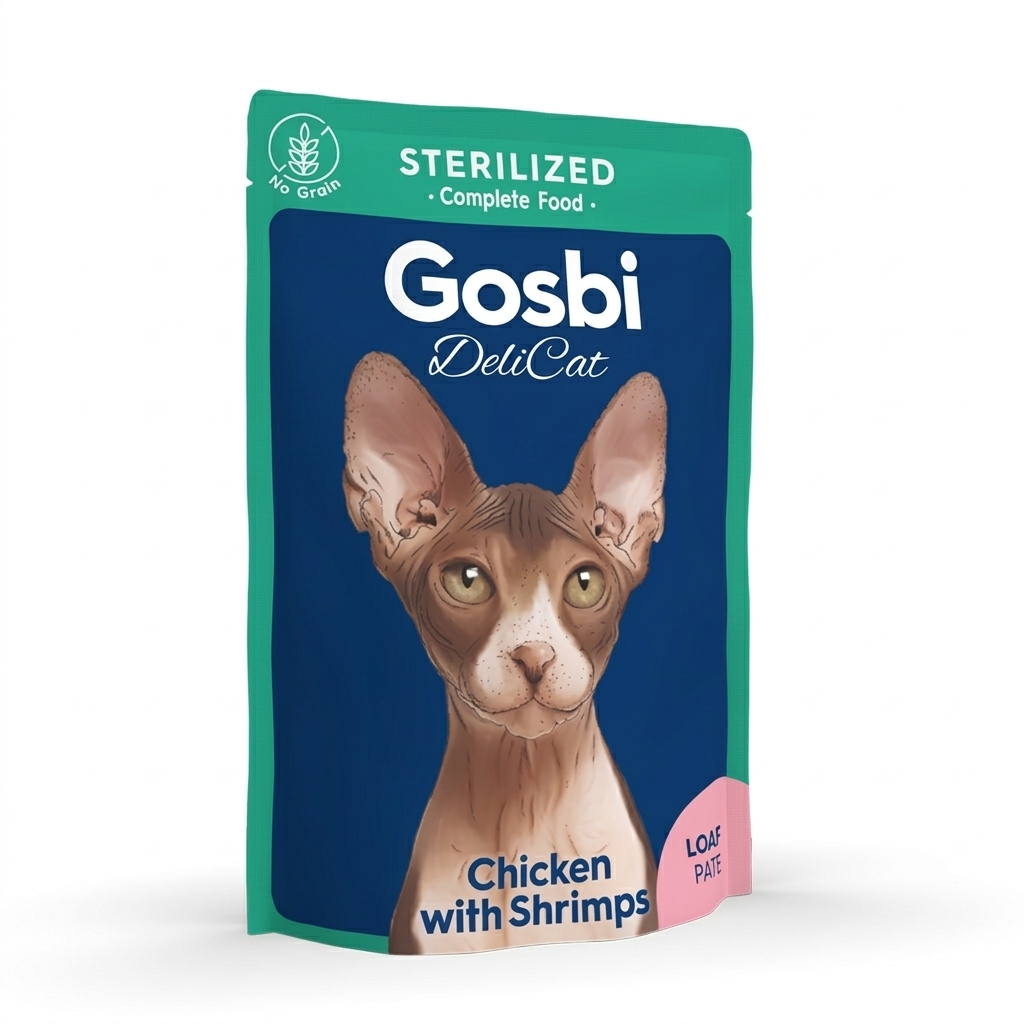 Gosbi Delicat Sterilized Chicken with Shrimps 70g - Imagen 1