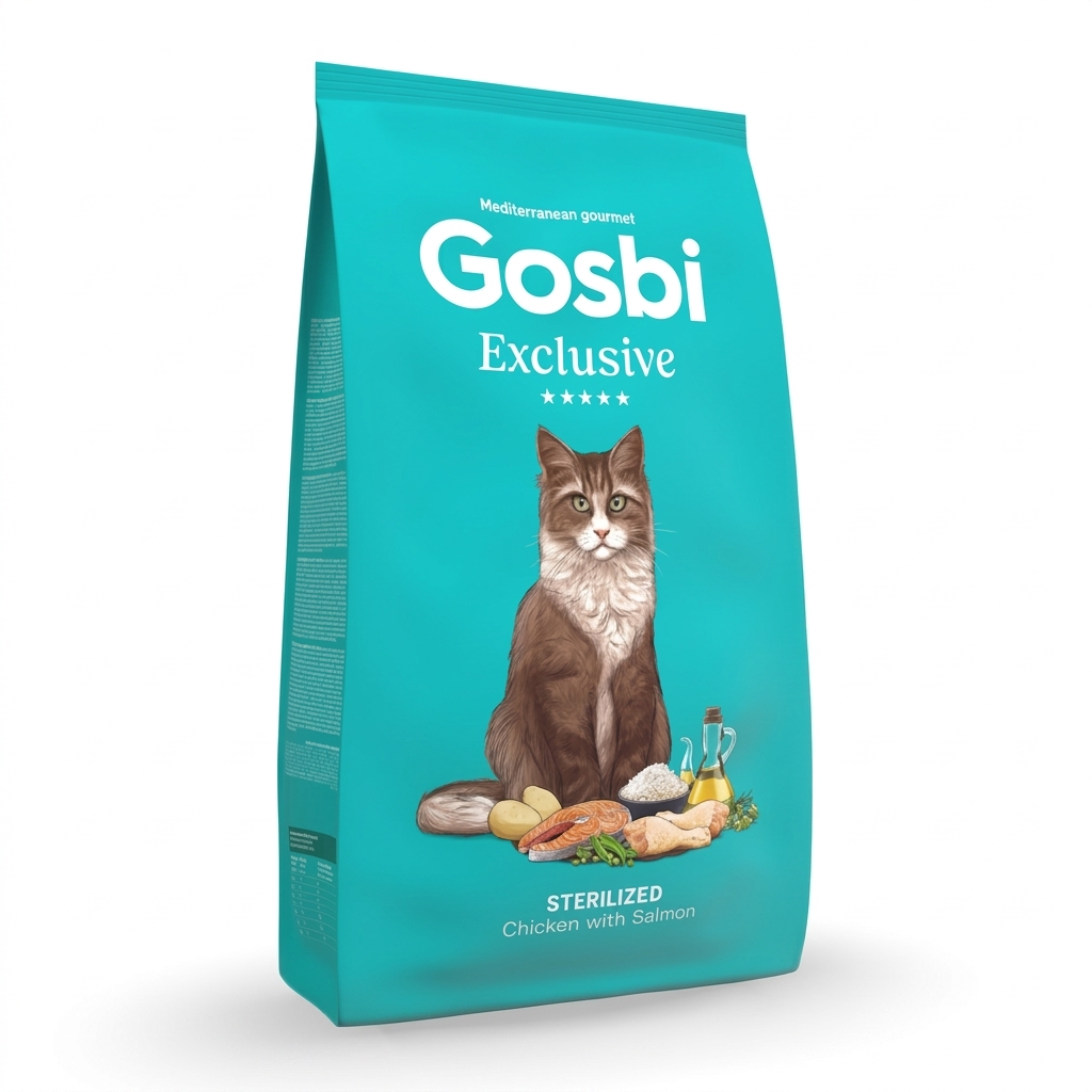 Gosbi Exclusive Cat Chicken & Salmon Sterilized (1,5 kg) - Imagen 1
