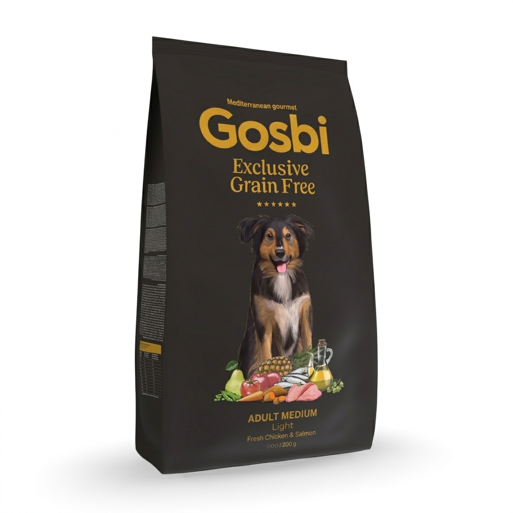 Gosbi Exclusive Grain Free Dog Adult Medium Light 3kg - Imagen 1
