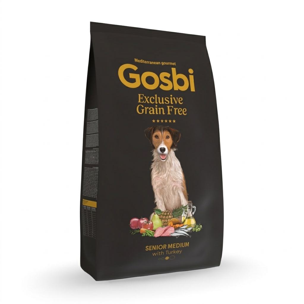 Gosbi Exclusive Grain Free Dog Senior Medium with Turkey 3kg - Imagen 1