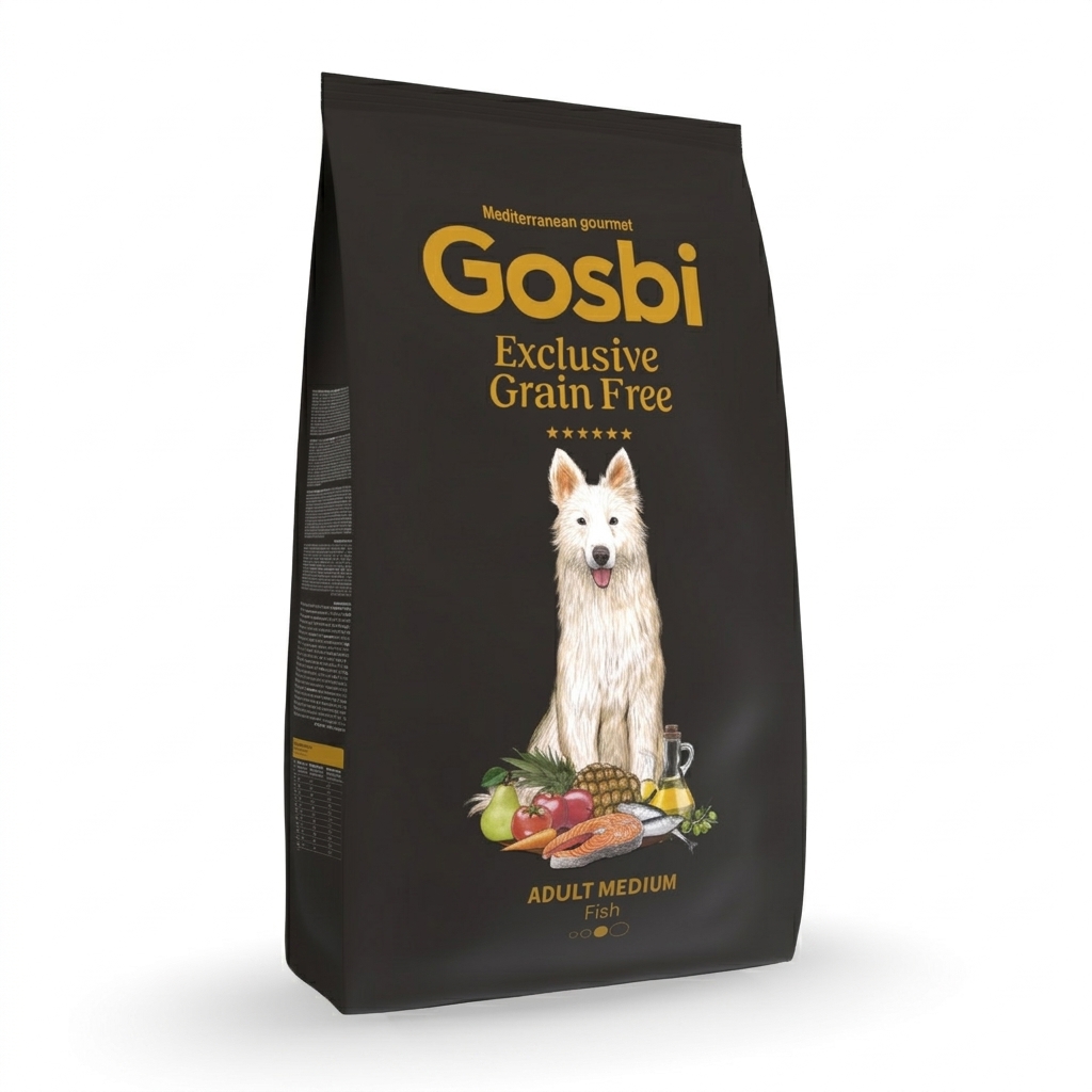 Gosbi Exclusive Grain Free Dog Adult Medium Fish 3kg - Imagen 1