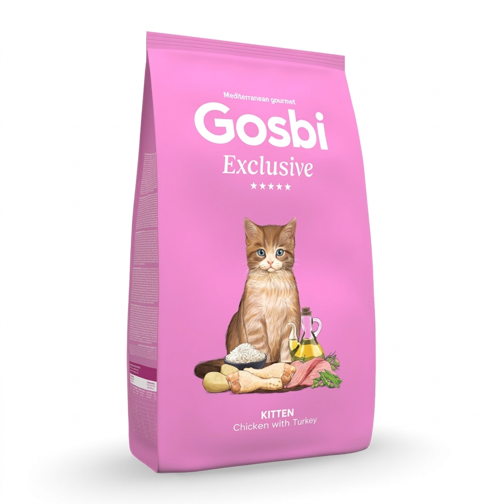 Gosbi Exclusive Cat Chicken & Turkey Kitten (1,5 kg) - Imagen 1
