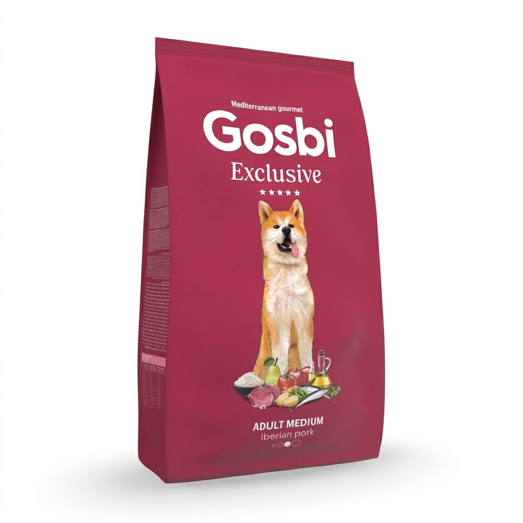 Gosbi Exclusive Dog Adult Medium Iberian Pork 3kg - Imagen 1